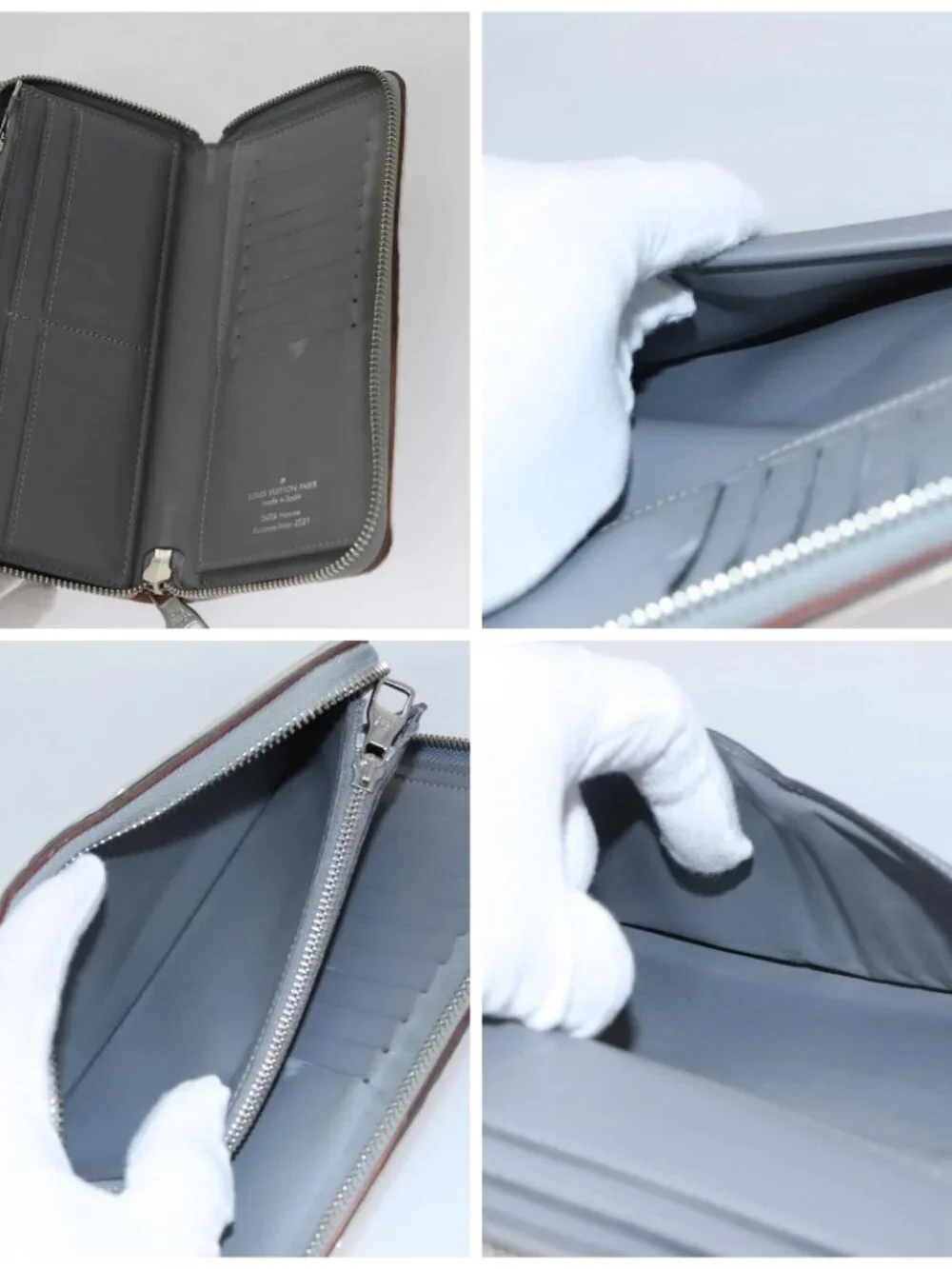 LOUIS VUITTON Monogram Miroir Zippy Wallet Vertical Wallet Silver - Picture 16 of 16